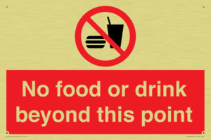 No food or drink beyond this point
